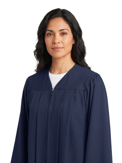 Matte Navy Blue Choir Robe - Church Choir Robes - ChoirBuy