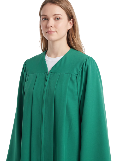 Matte Emerald Green Choir Robe - Church Choir Robes - ChoirBuy