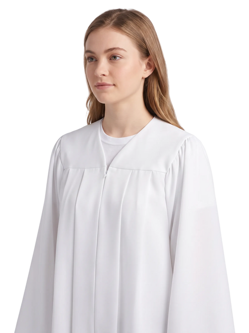 Matte White Choir Robe - Church Choir Robes - ChoirBuy