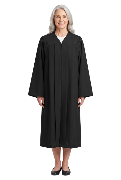 Matte Black Choir Robe