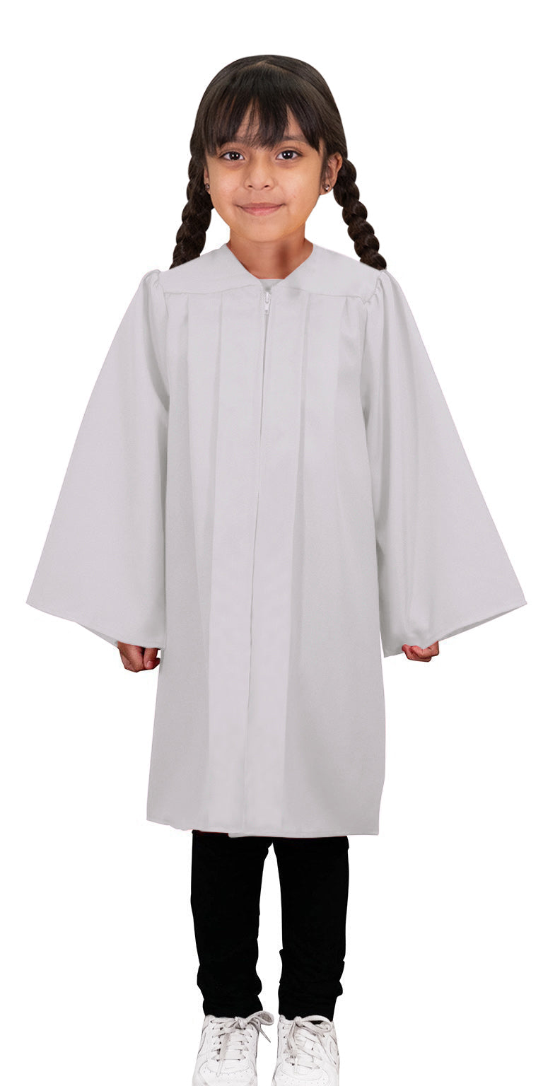 Child's Matte White Choir Robe - Church Choir Robes - ChoirBuy