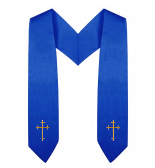 Royal Blue Children Choir Stole - Church Choir Robes - ChoirBuy