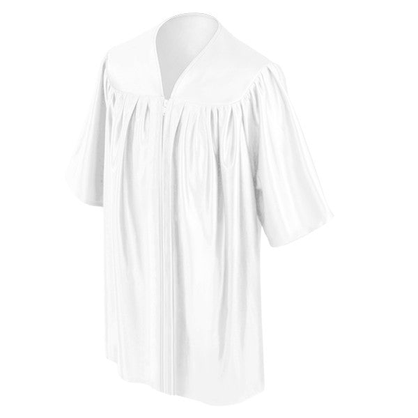 Child's Shiny White Choir Robe - Church Choir Robes - ChoirBuy