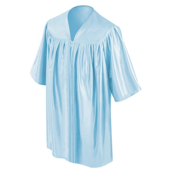 Child's Shiny Light Blue Choir Robe - Church Choir Robes - ChoirBuy