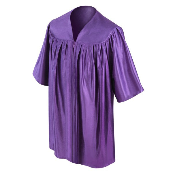 Child's Shiny Purple Choir Robe - Church Choir Robes - ChoirBuy