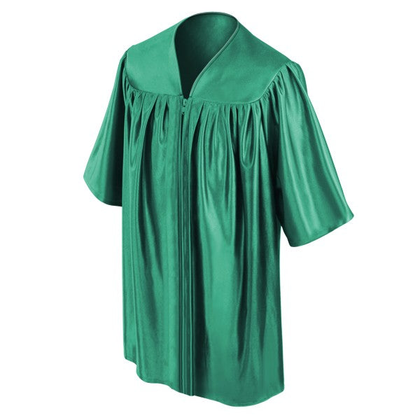 Child's Shiny Emerald Green Choir Robe - Church Choir Robes - ChoirBuy