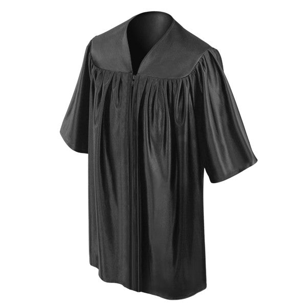 Child's Shiny Black Choir Robe - Church Choir Robes - ChoirBuy