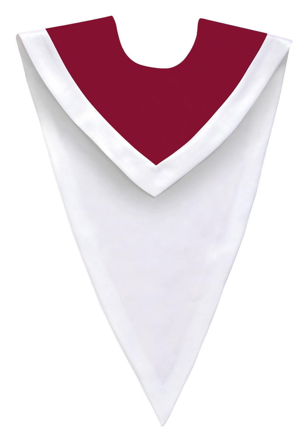 Maroon/White V-Neck Choir Stole - Church Choir Robes - ChoirBuy