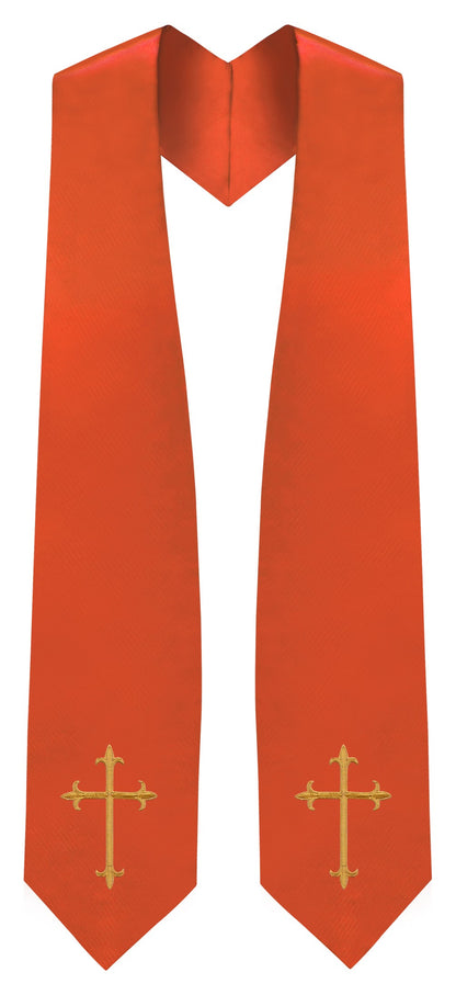 Orange Traditional Choir Stole - Church Choir Robes - ChoirBuy